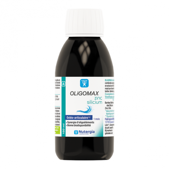 Nutergia Oligomax zinc - silicium complément alimentaire flacon 150ml