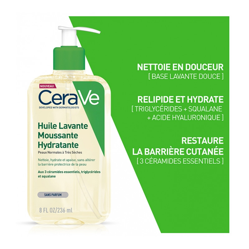 Cerave huile lavante moussante hydratante 236ml