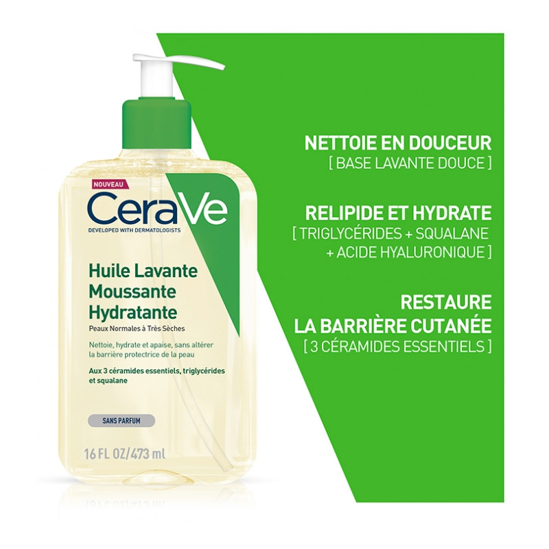 Cerave huile lavante moussante hydratante 473ml