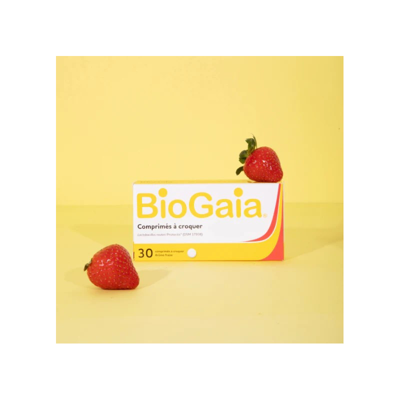 Biogaia 30 comprimés à croquer arôme fraise