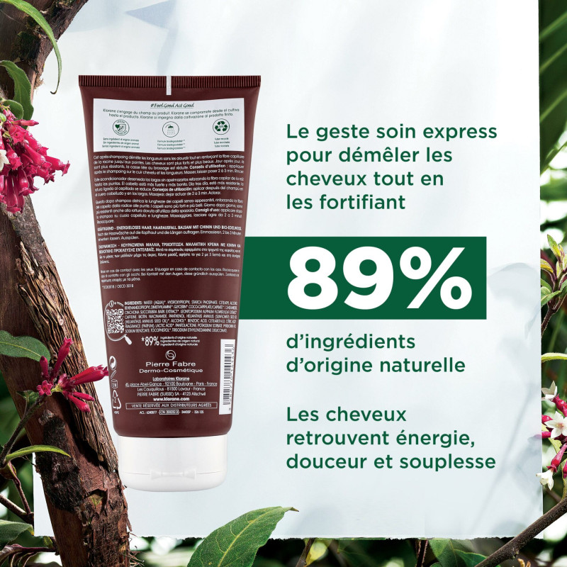 Klorane après-shampooing à la quinine et edelweiss bio 200ml