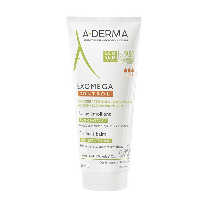 Aderma exomega control crème émolliente anti-grattage 200ml