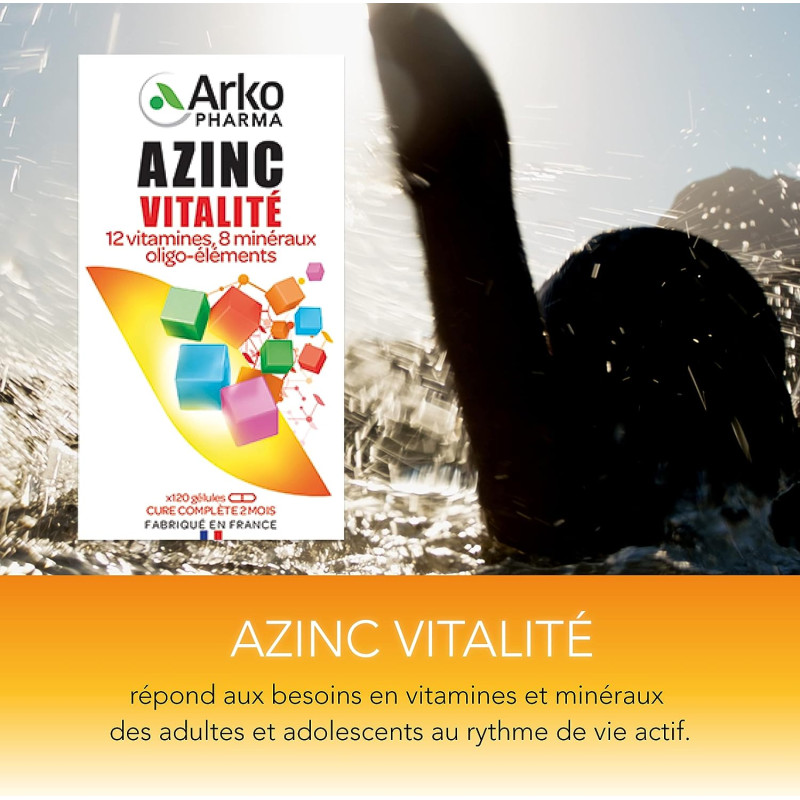 Arkopharma Azinc forme et vitalité 120 gélules