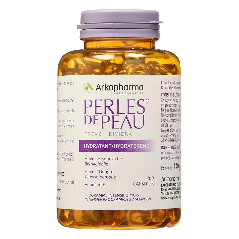 Arkopharma Perles de Peau Hydratant 200 Capsules