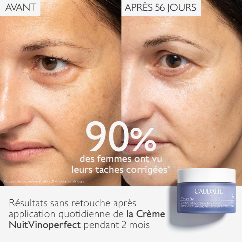 Caudalie Vinoperfect Crème Nuit Glycolique Anti-taches 50ml