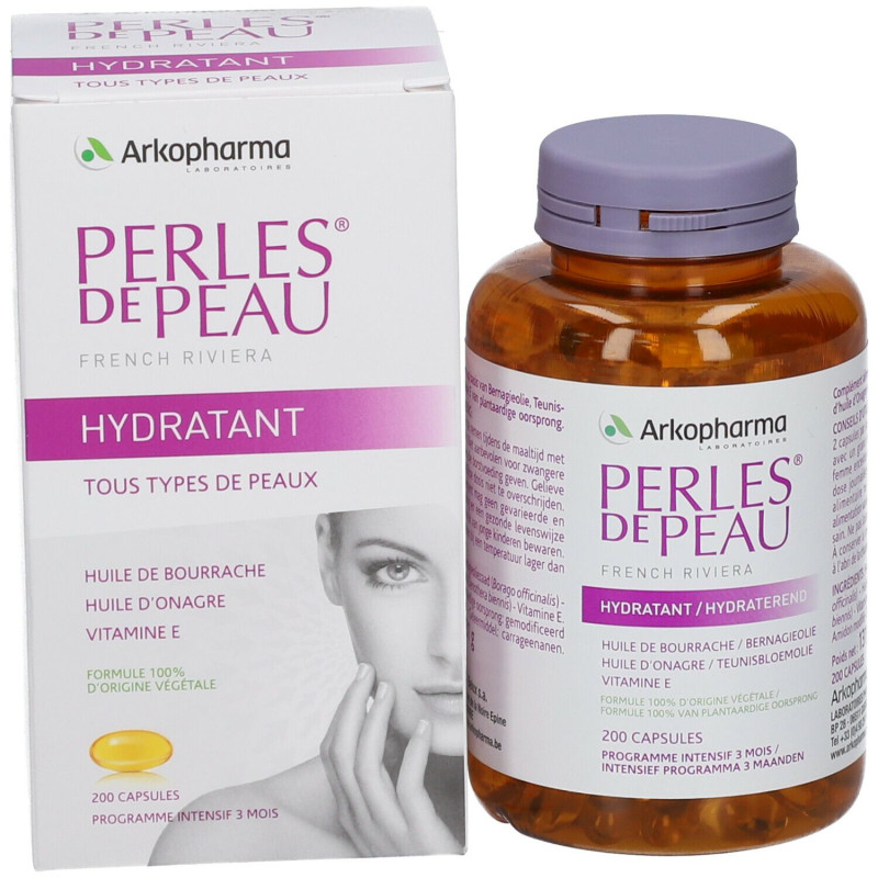 Arkopharma Perles de Peau Hydratant 200 Capsules