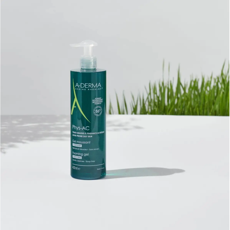 Aderma Phys-AC gel moussant purifiant 400ml