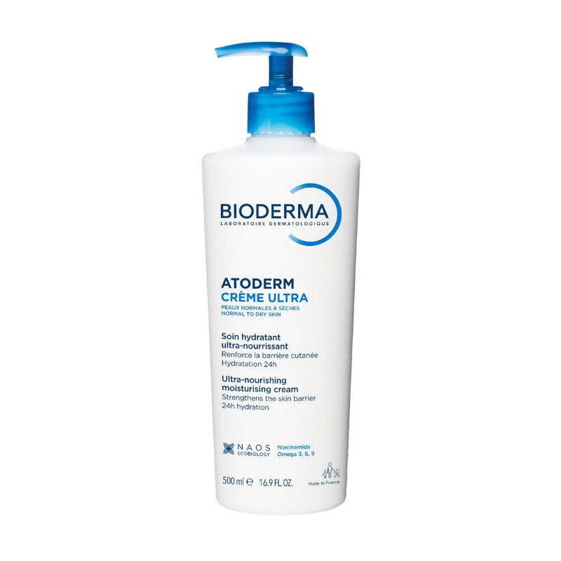 Bioderma atoderm crème ultra hydratante ultra-nourrissante 500ml