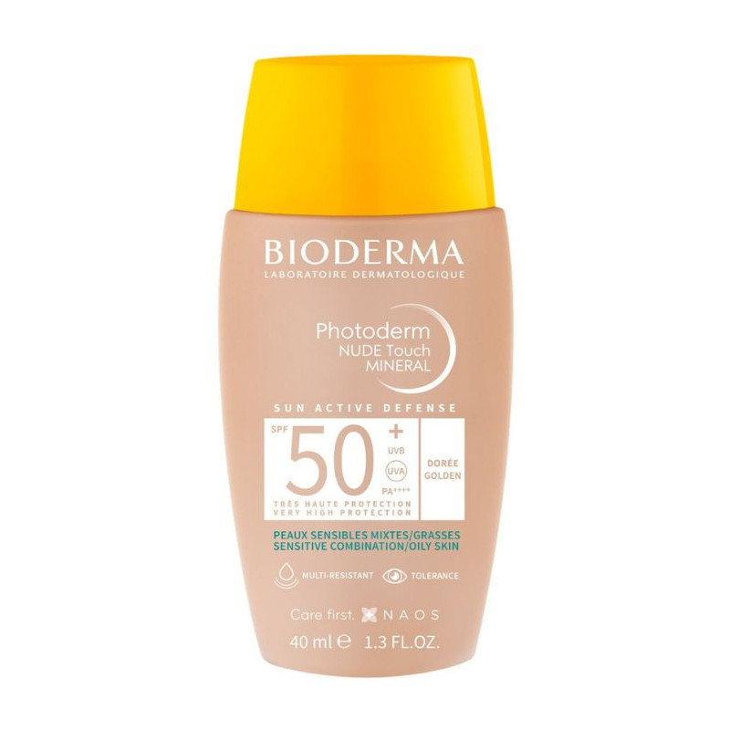 Bioderma photoderm nude touch spf50+ teinte dorée 40ml