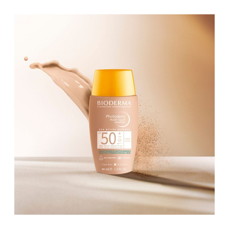 Bioderma photoderm nude touch spf50+ teinte dorée 40ml