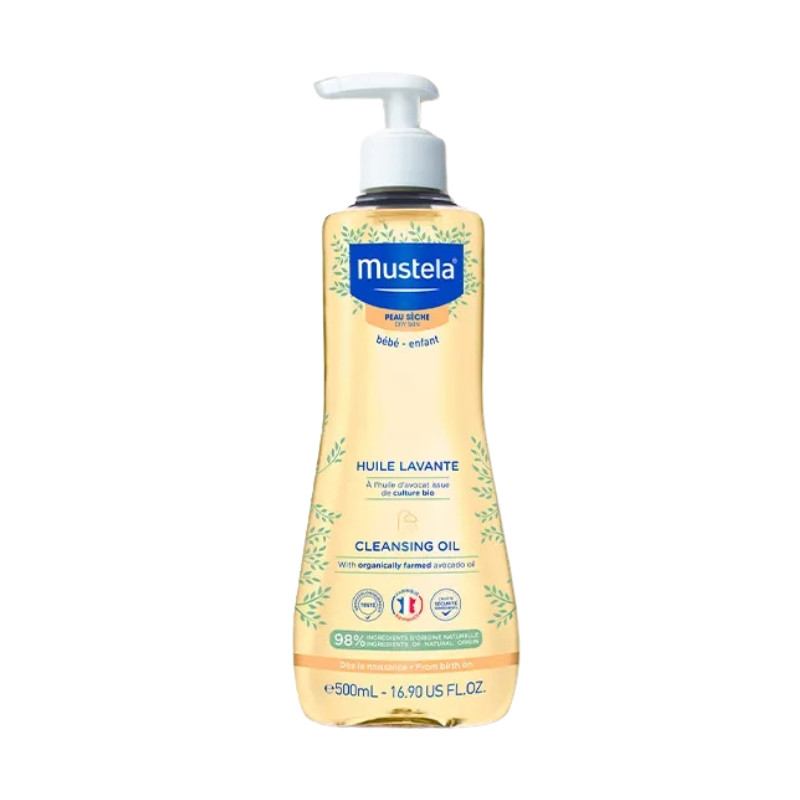 Mustela Huile Lavante Bébé à l’avocat BIO 500ml