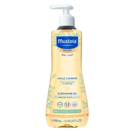 Mustela Huile Lavante Bébé à l’avocat BIO 500ml